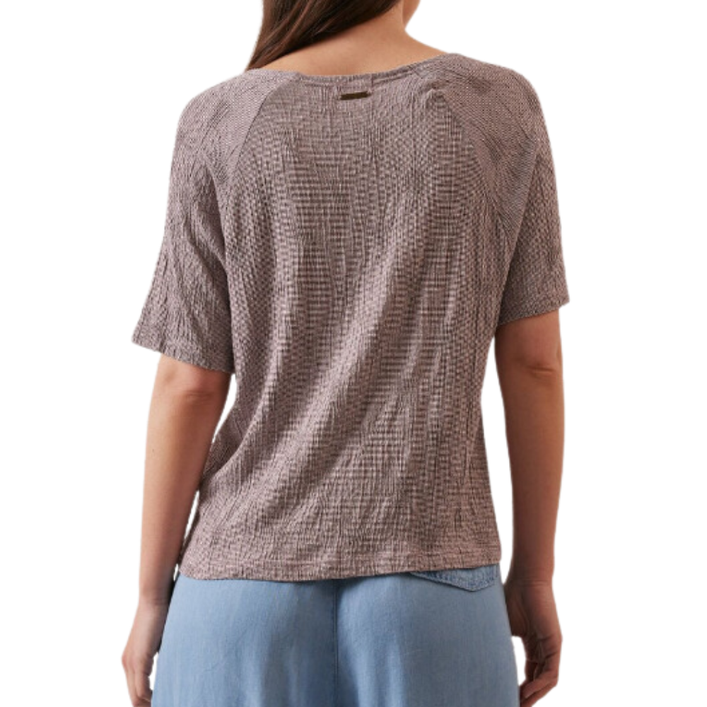 Polera Texturizada rojo oscuro