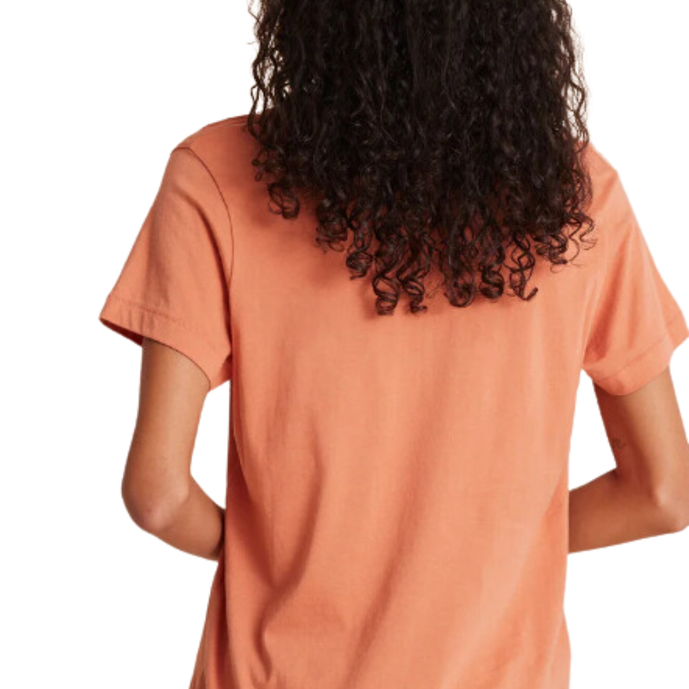 Polera Escote En V Básica Algodón Pima naranja