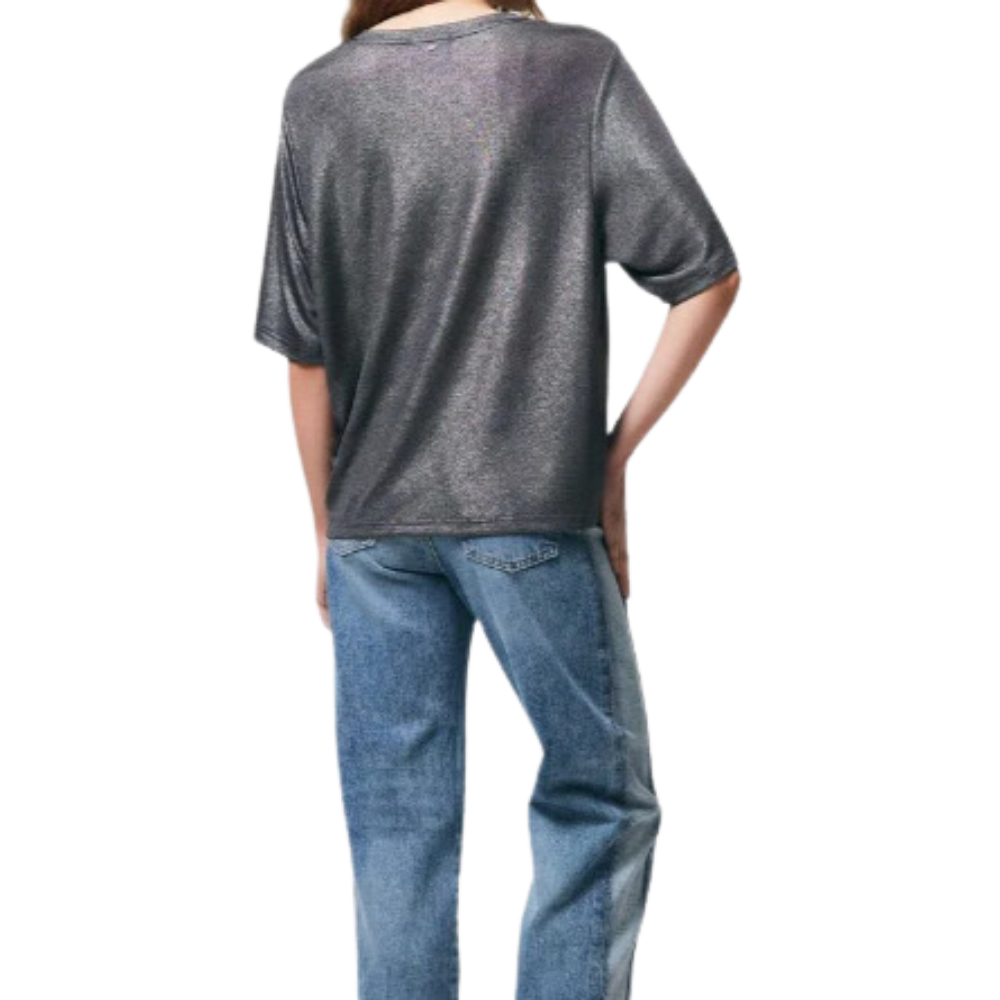Polera Efecto Metalizado marengo