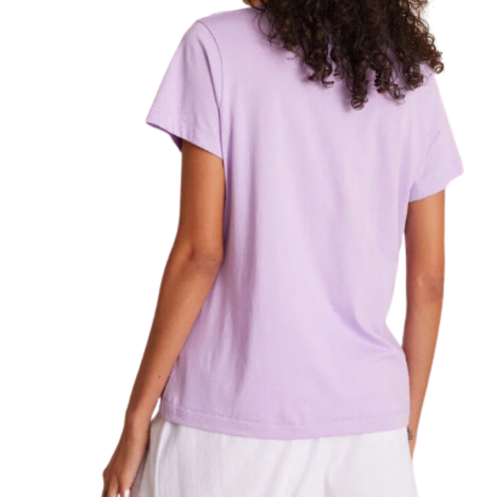 Polera Escote En V Básica Algodón Pima morado claro
