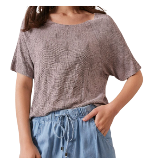 Polera Texturizada rojo oscuro