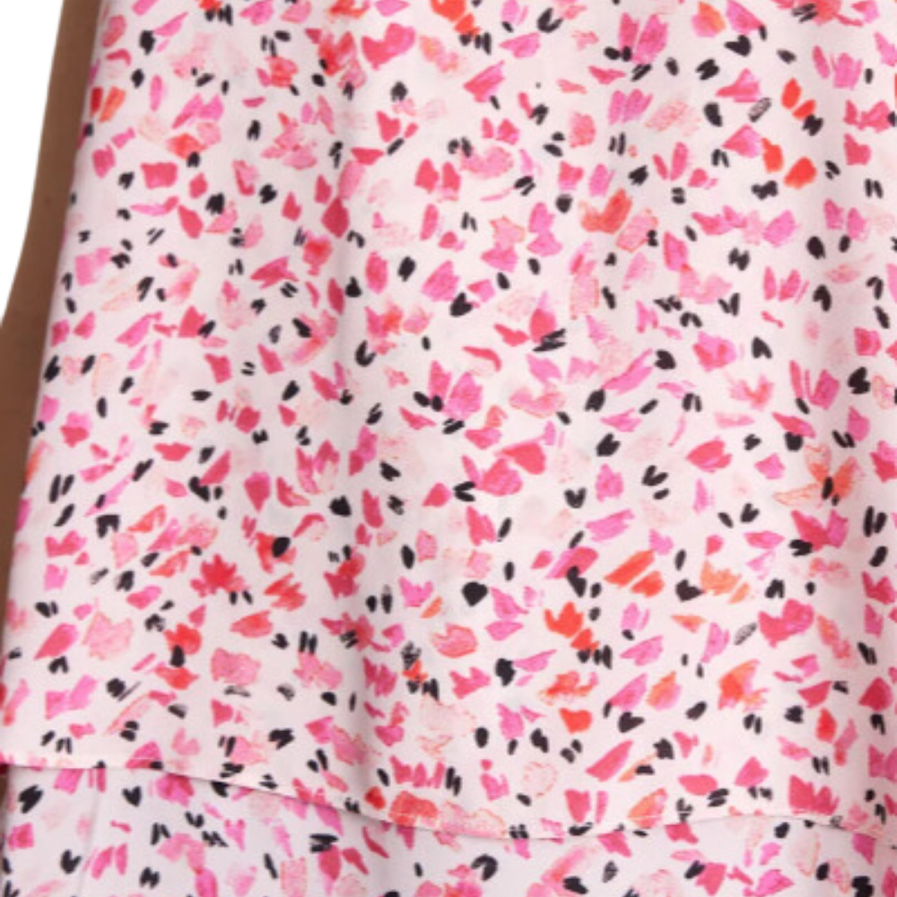 Blusa Doble Capa con Accesorio Metálico en Escote rosado