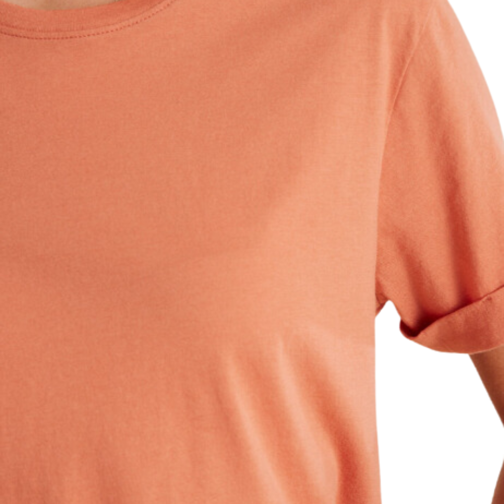 Polera Cuello Redondo Básica Algodón Pima naranja