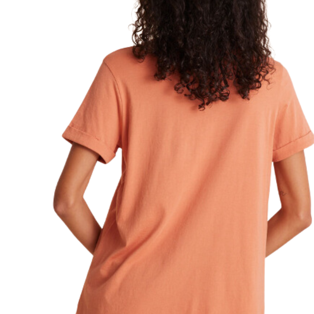 Polera Cuello Redondo Básica Algodón Pima naranja
