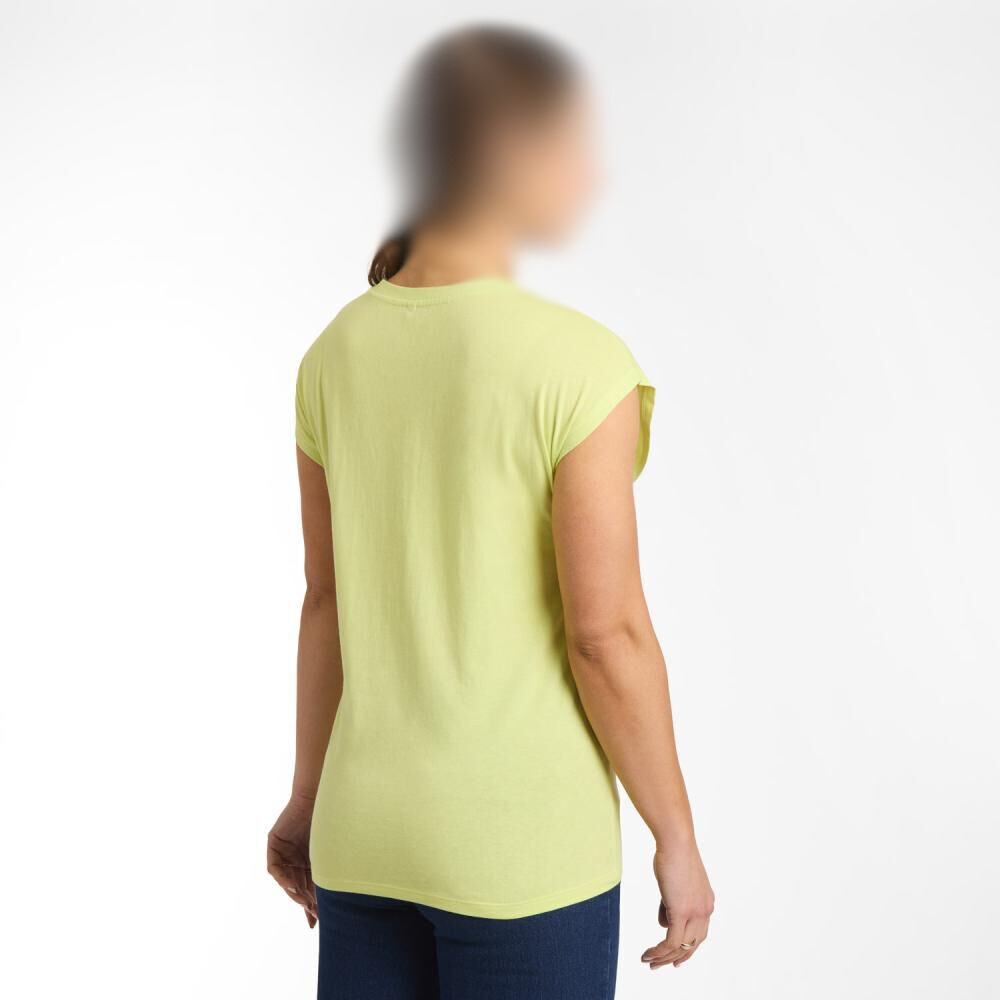 Polera Lisa Estampado Delantero Manga Corta Cuello Redondo Mujer  Lima