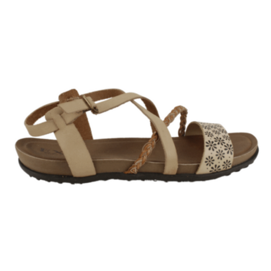 Sandalia Print Cuero Nude