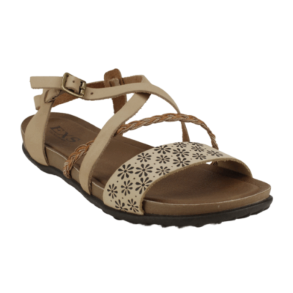 Sandalia Print Cuero Nude