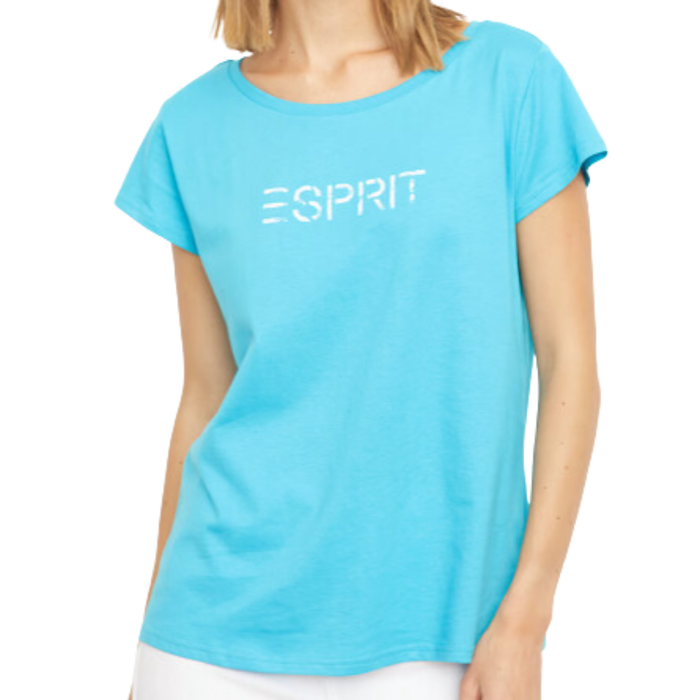 Polera Manga Corta Algodón Mujer azul